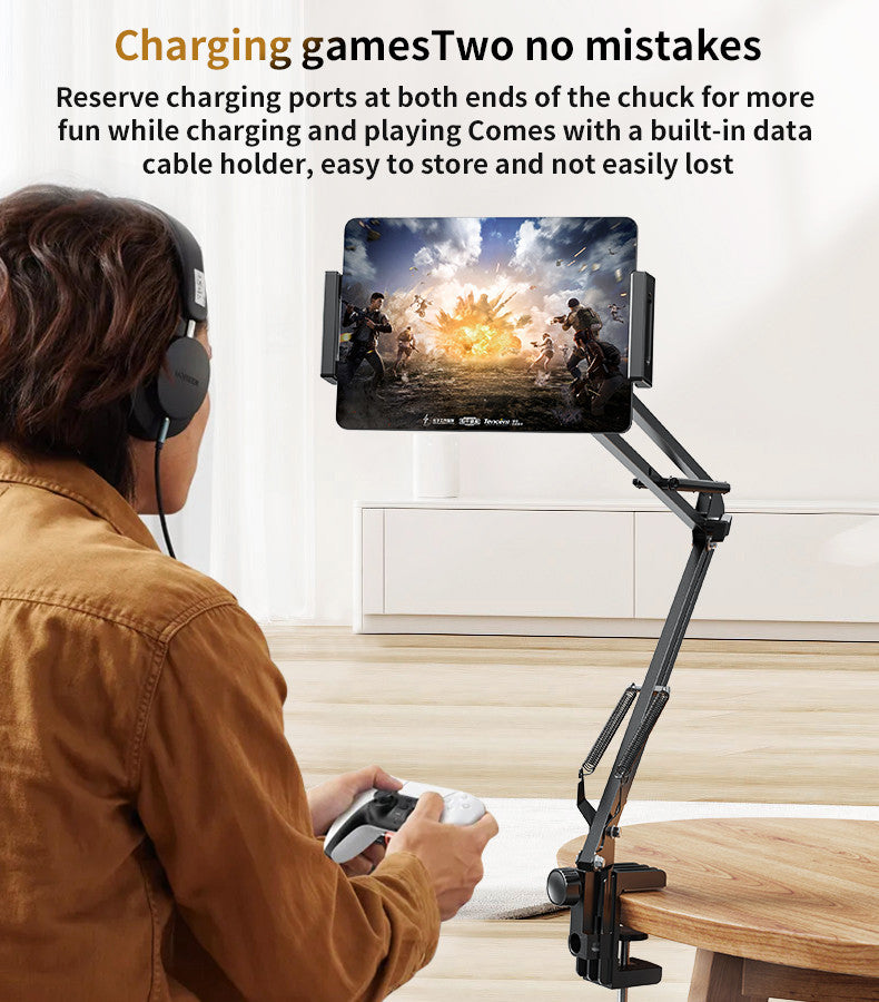 YESIDO C296 360° Adjustable Multi-Directional Folding Shaft Phone Holder | Desktop Lazy Stand YESIDO C296 360° Adjustable Multi-Directional Folding Shaft Phone Holder | Desktop Lazy Stand